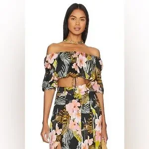 black off the shoulder dress with red flowers Black and Red Off Shoulder Floral Tulle Formal Dress, Floor Length Par –  Cutedressy